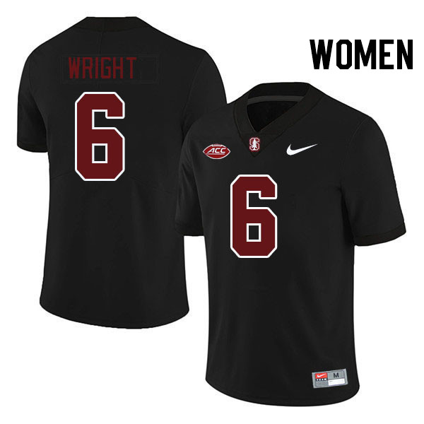 Women #6 Collin Wright Stanford Cardinal 2024 ACC Conference College Football Jerseys Stitched-Black